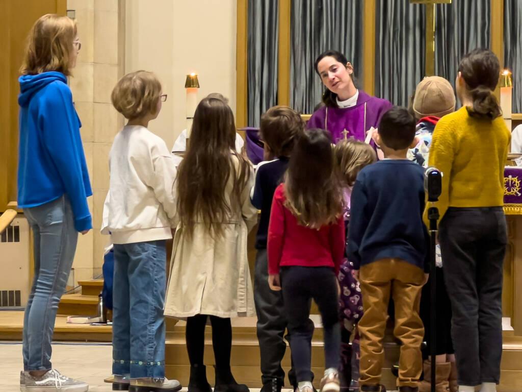 Kids are listening to Rev. Irina
