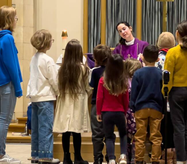 Kids are listening to Rev. Irina